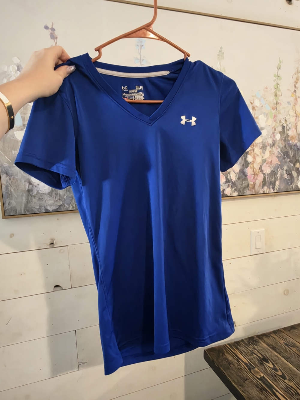 Under Armour Women's Cobalt Blue V-Neck Short Sleeve Top